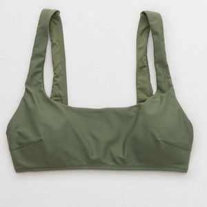 Aerie Green scoop neck bathing suit top